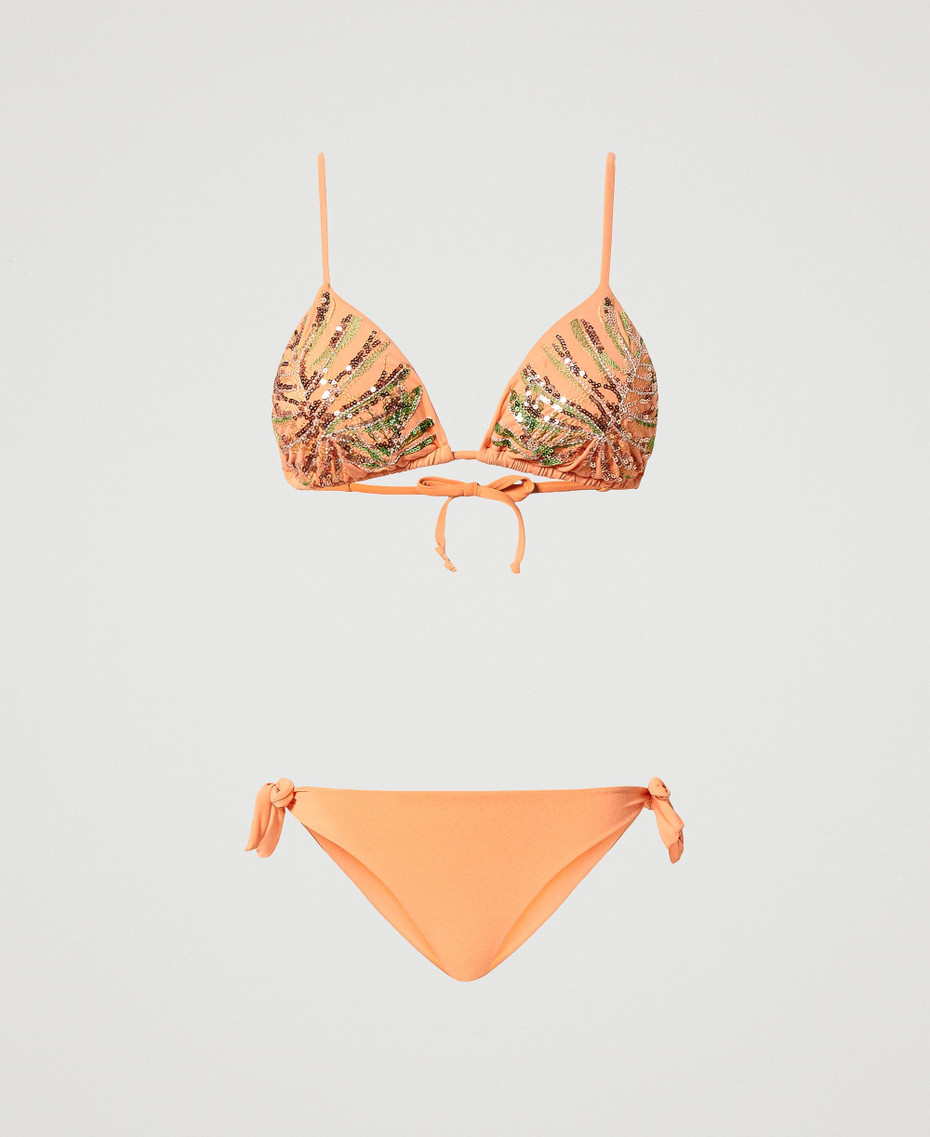 Soutien-gorge Bikini à Franges Raisins Secs + Pantalon Froncé - Taille L - Neuf Avec étiquettes