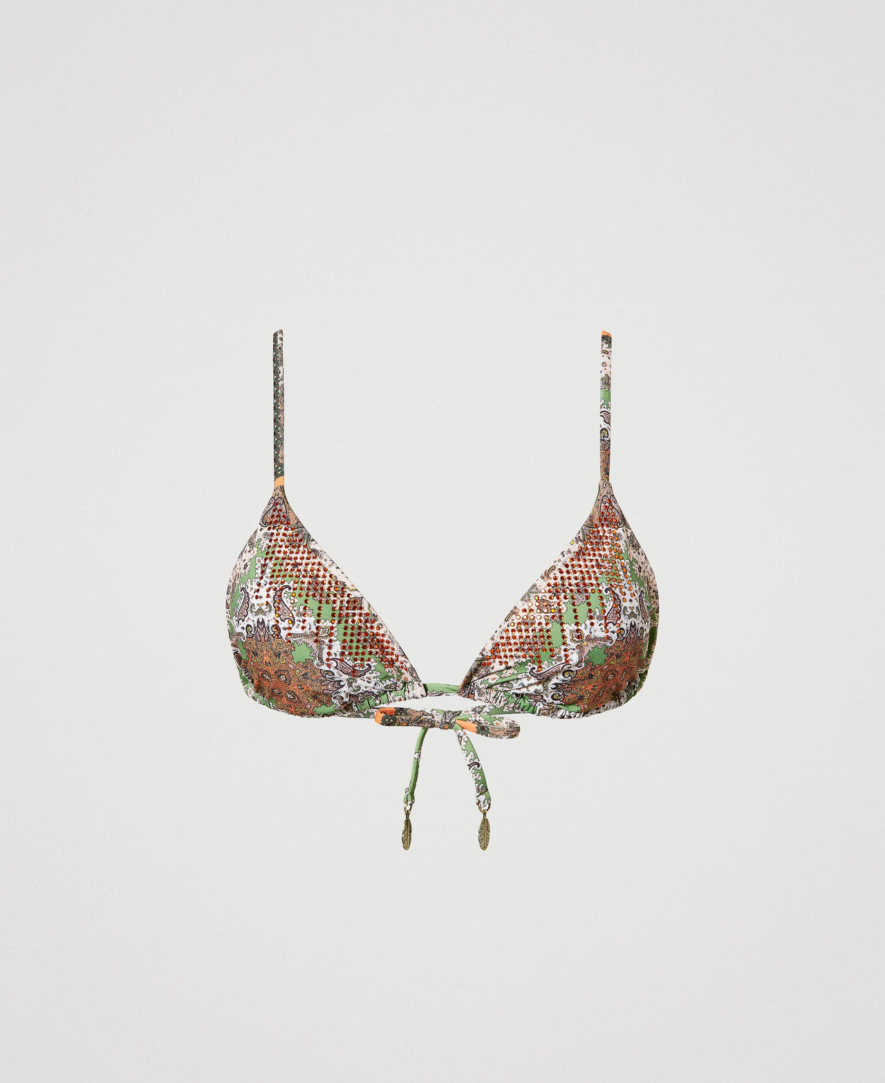 Soutien-gorge de bain triangle avec imprimé foulard