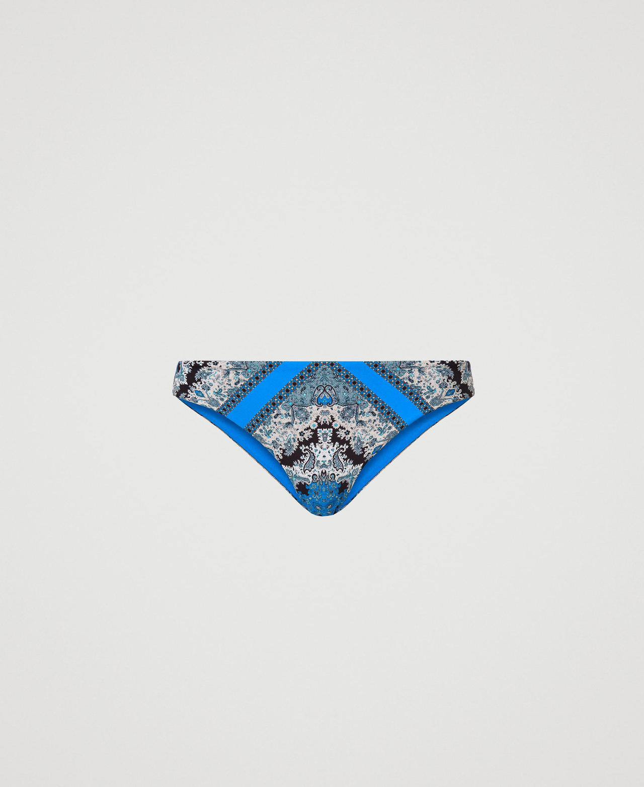 Bikini bottom with scarf print