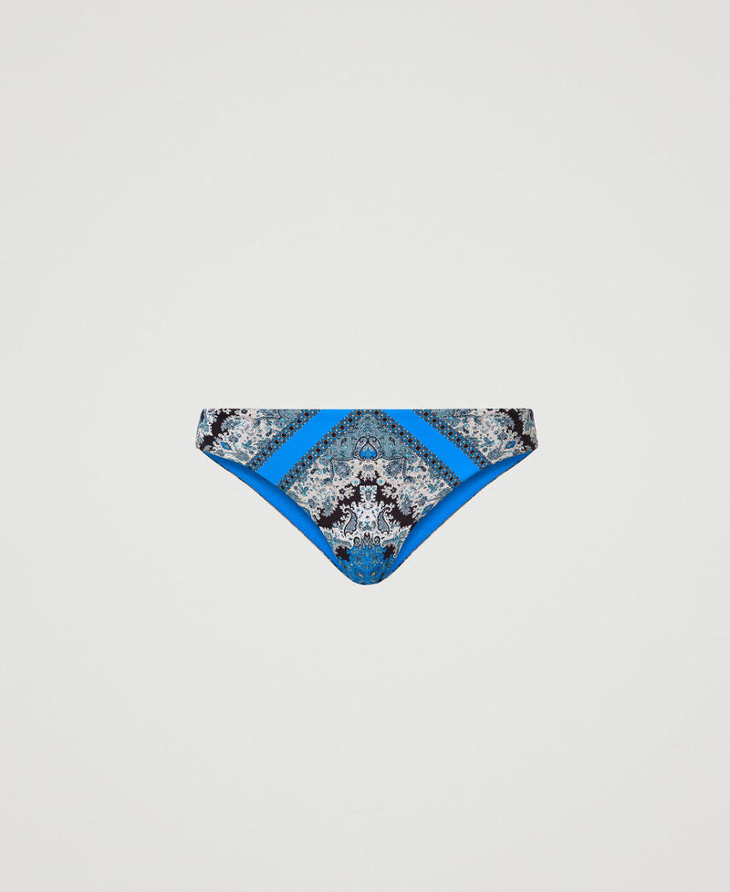 Bikini bottom with scarf print