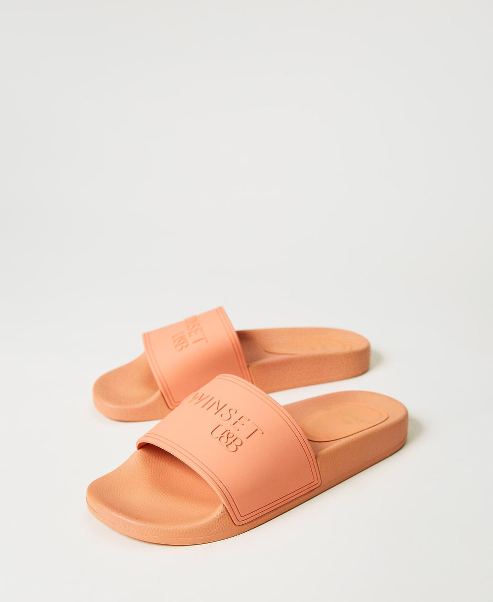 Sandalias de pala con logotipo en relieve