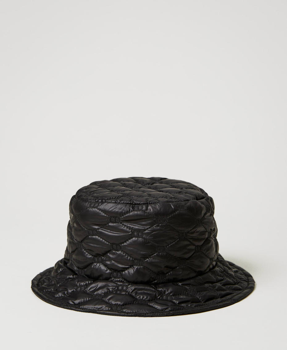 Quilted fisherman's hat with Oval T Black Woman 231TA4267-01