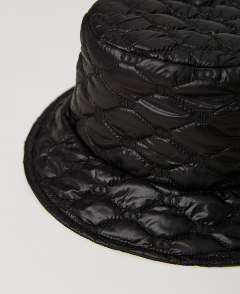 Quilted fisherman's hat with Oval T Black Woman 231TA4267-02