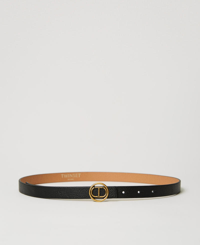 Belt with Oval T buckle