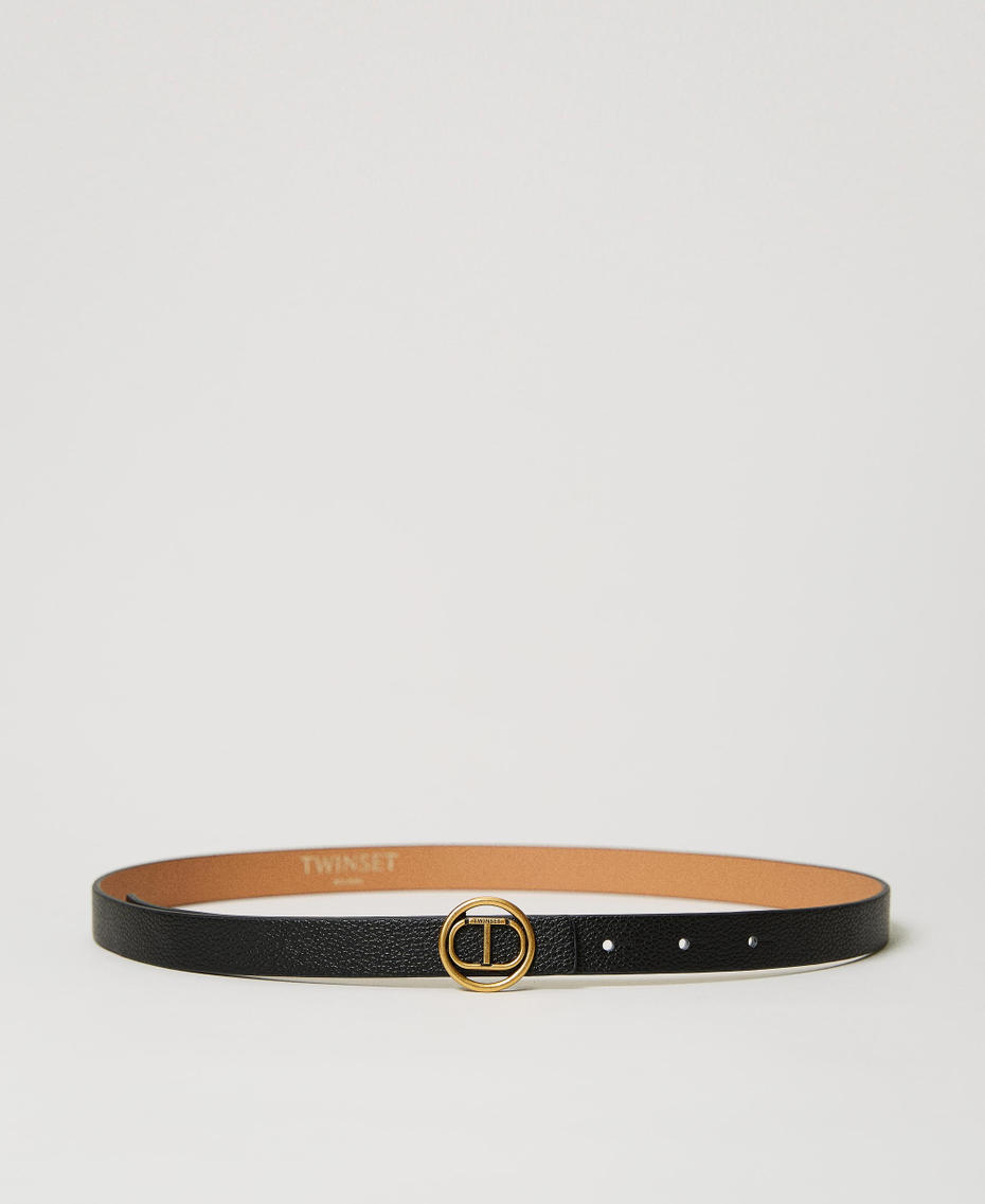 Belt with Oval T buckle