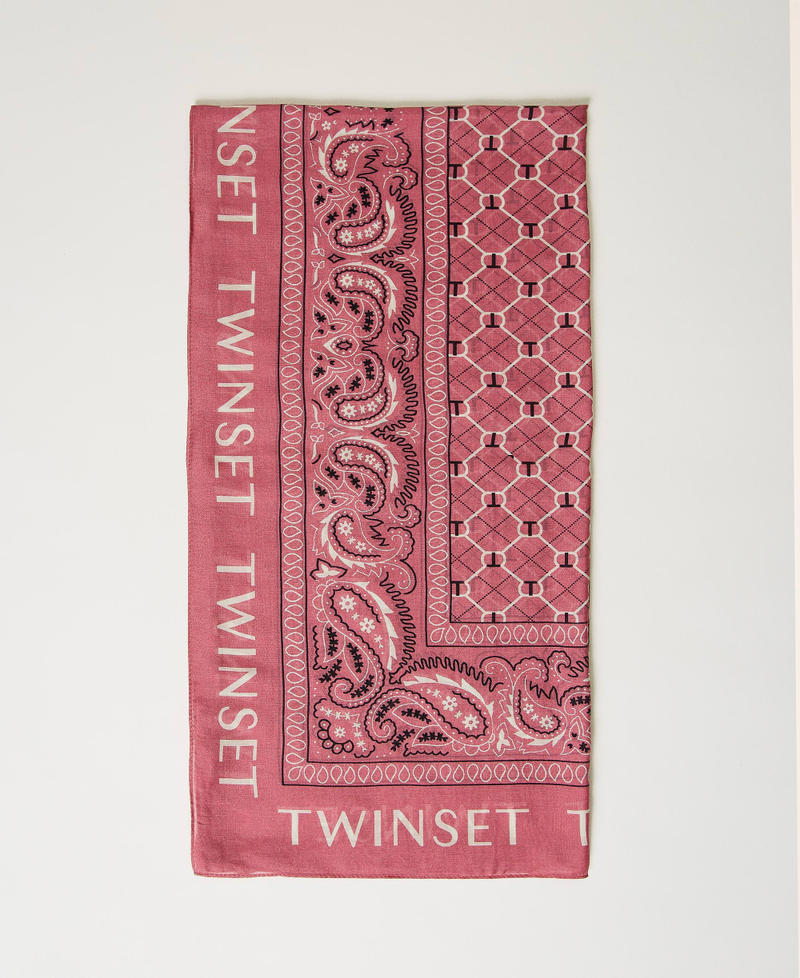 Printed silk blend kefiah