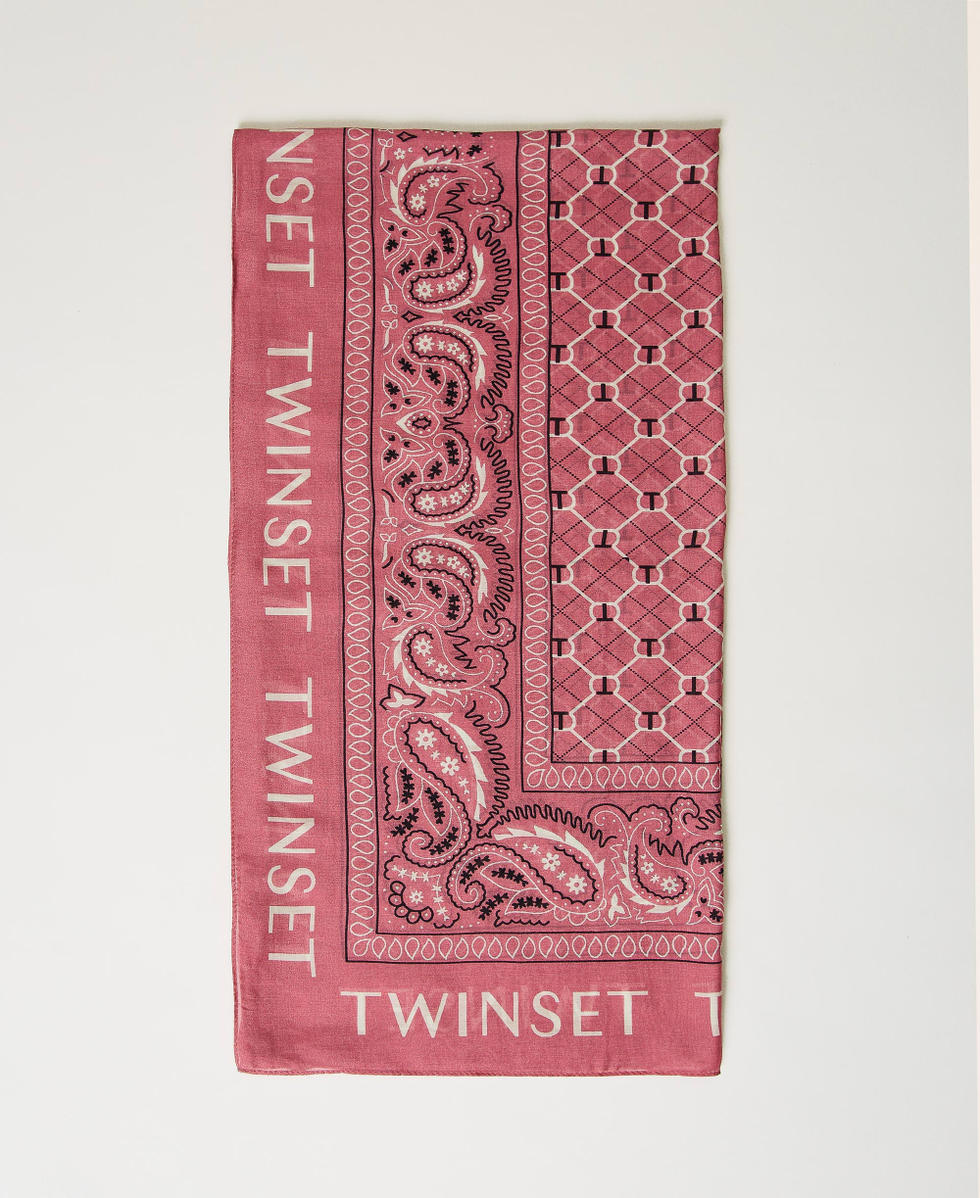 Printed silk blend kefiah