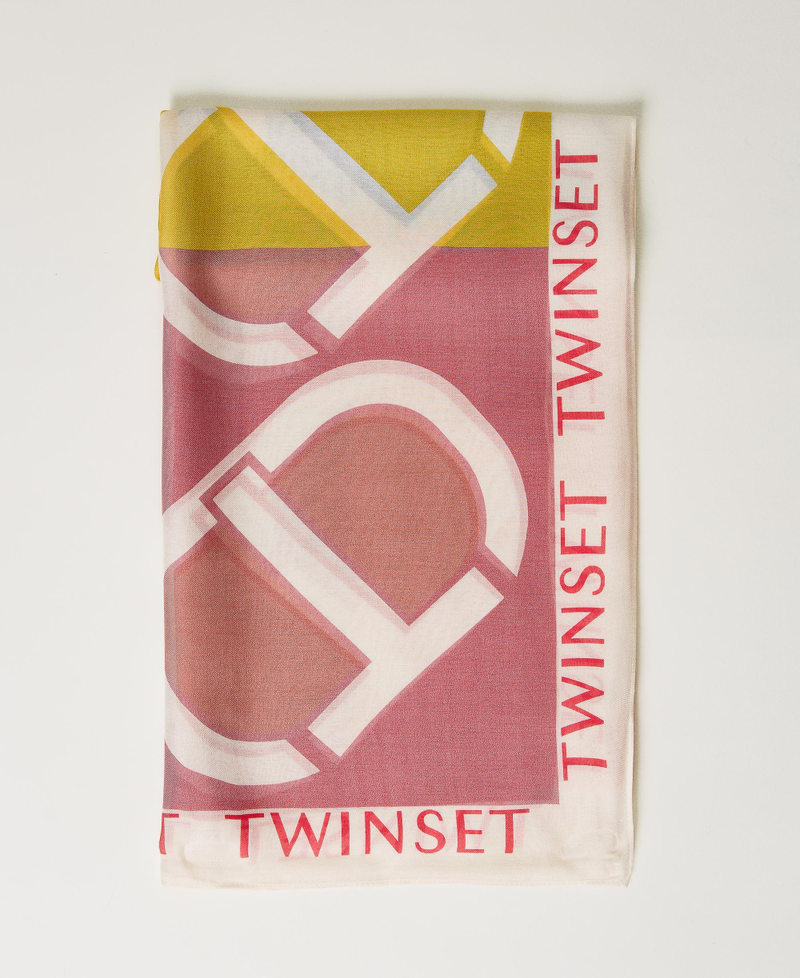 Multicolour kefiah with Oval T logo