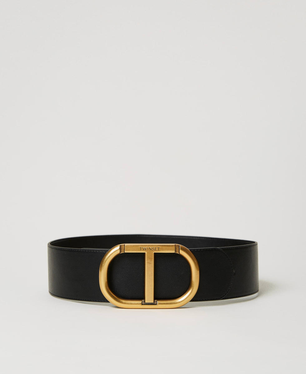 Cintur&oacute;n de talle alto con logotipo Oval T