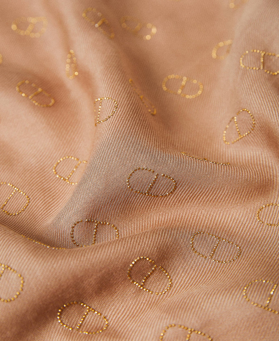 Kefiah with studs and Oval T Warm Beige Woman 231TA4560_04233_03