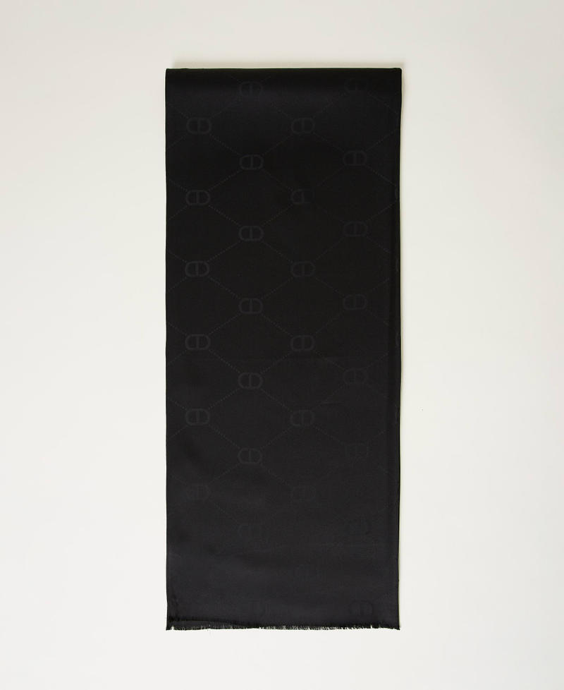 Stole with jacquard Oval T