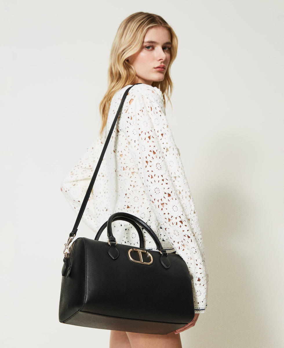 Bolso baul con Oval T Mujer Negro TWINSET Milano