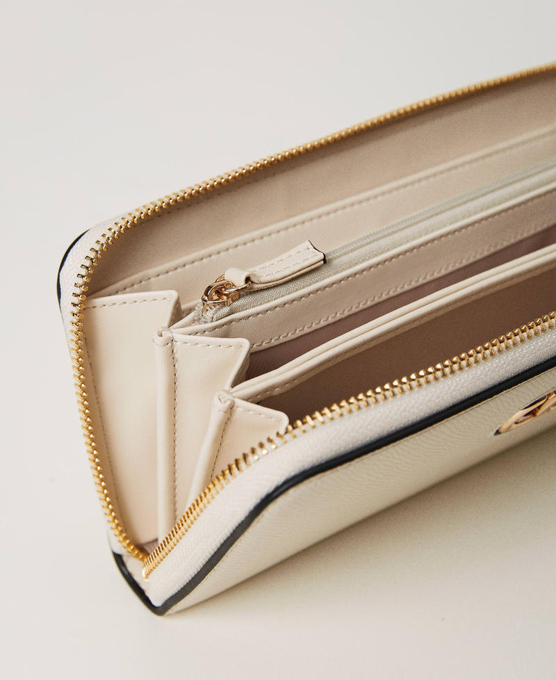 Leather-like wallet with Oval T