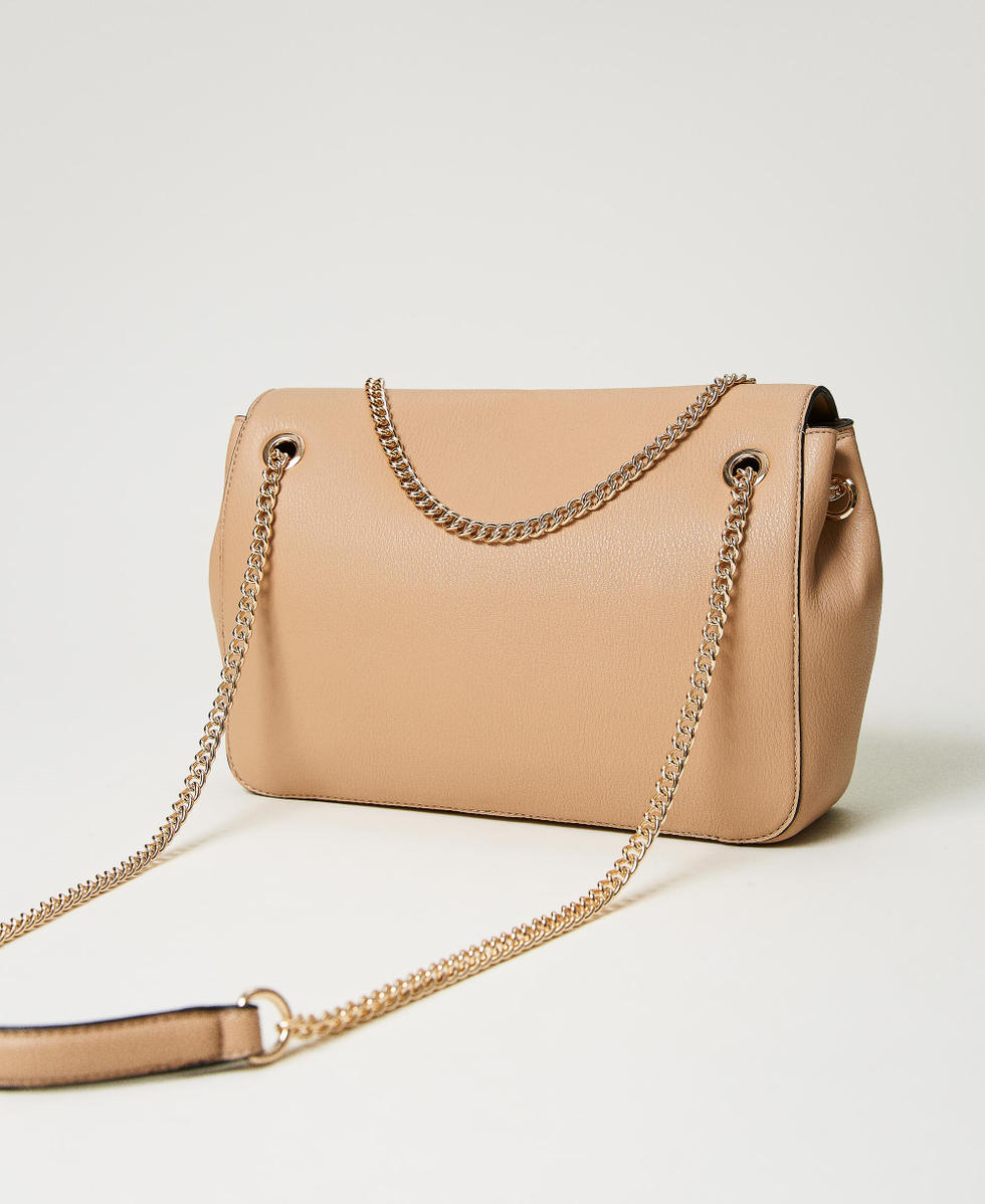 Borsa a tracolla grande con catena Donna Beige TWINSET Milano
