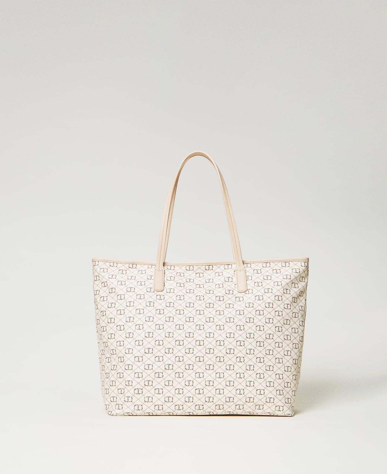 Shopper with floral Oval T