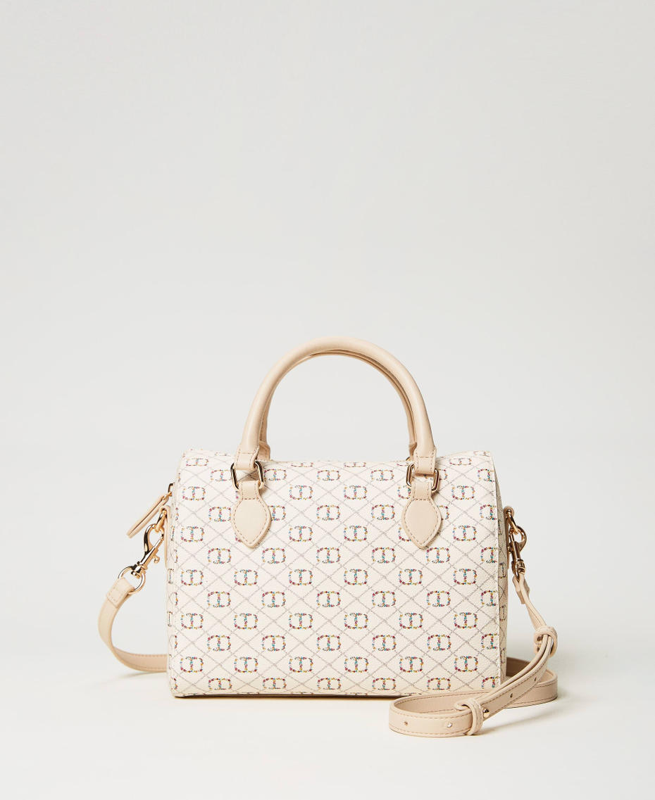 Borsa bauletto con Oval T floreale