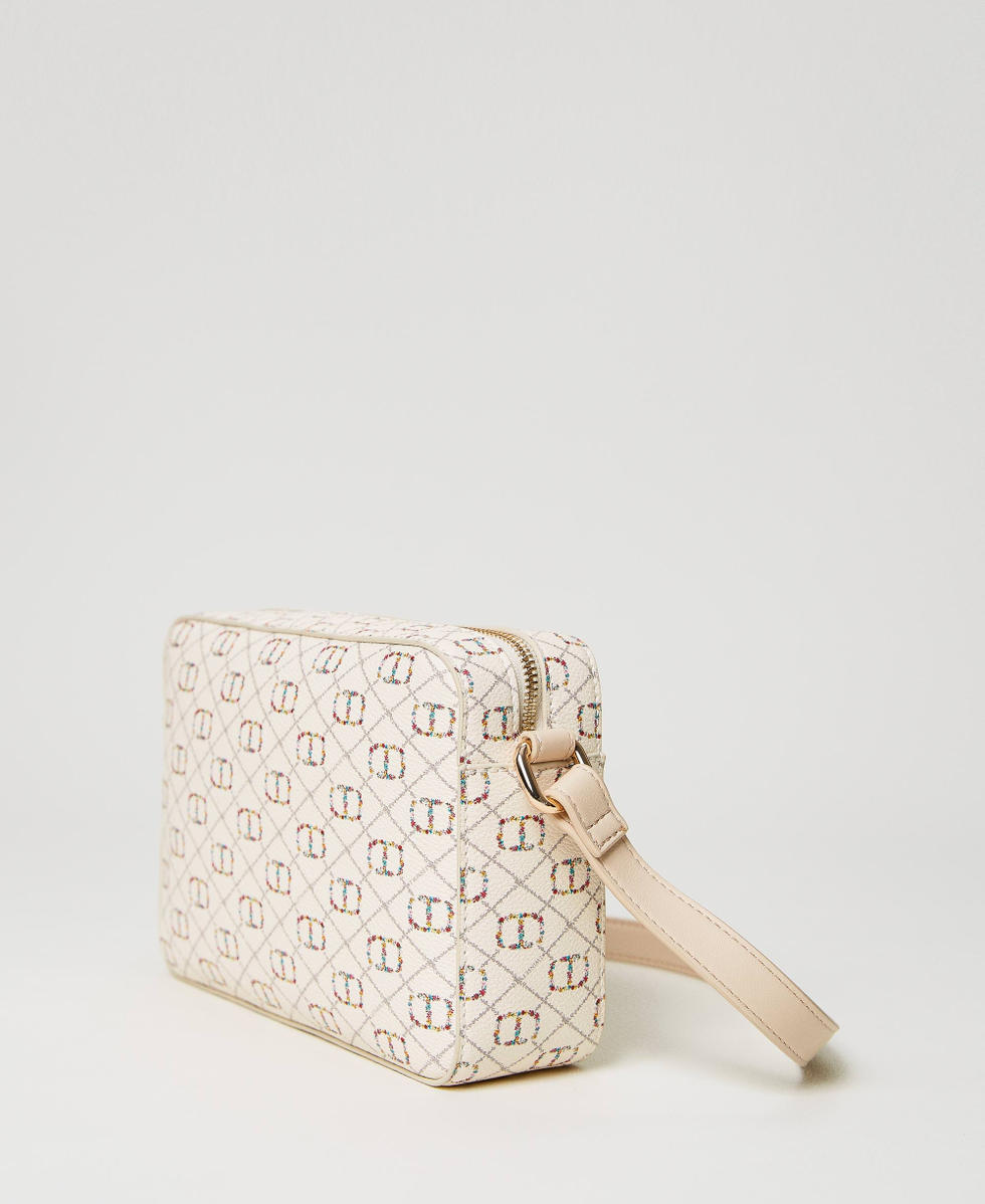 Borsa a tracolla con Oval T floreale
