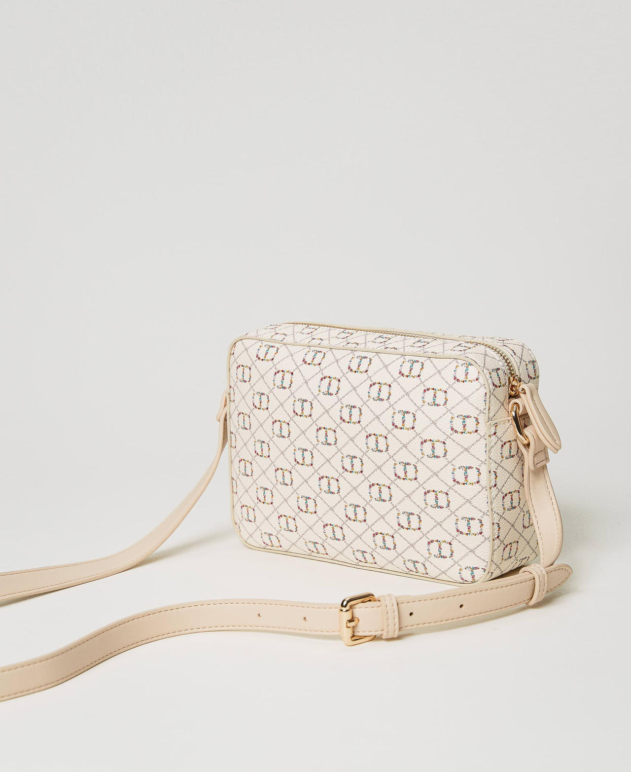 Borsa a tracolla con Oval T floreale