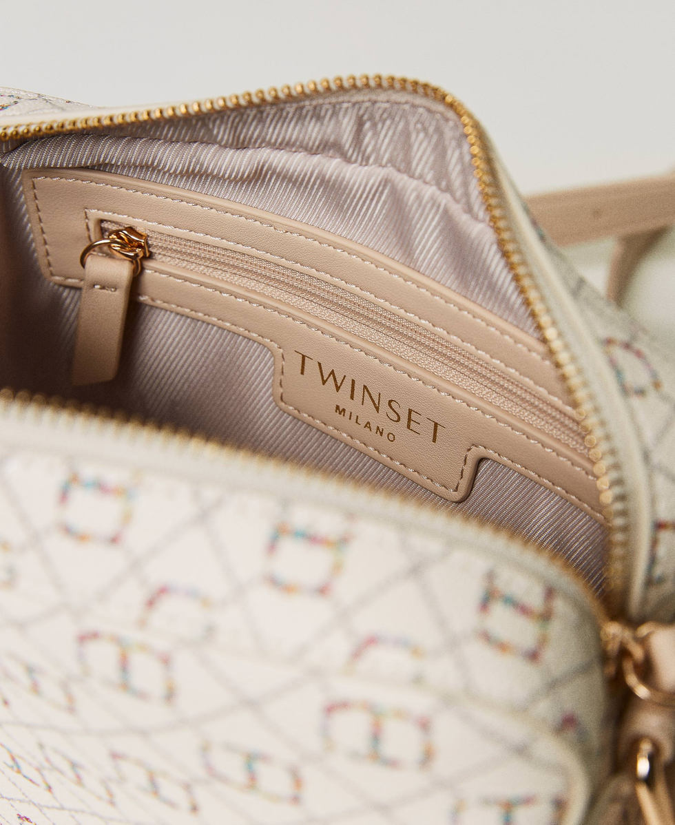 Borsa a tracolla con Oval T floreale