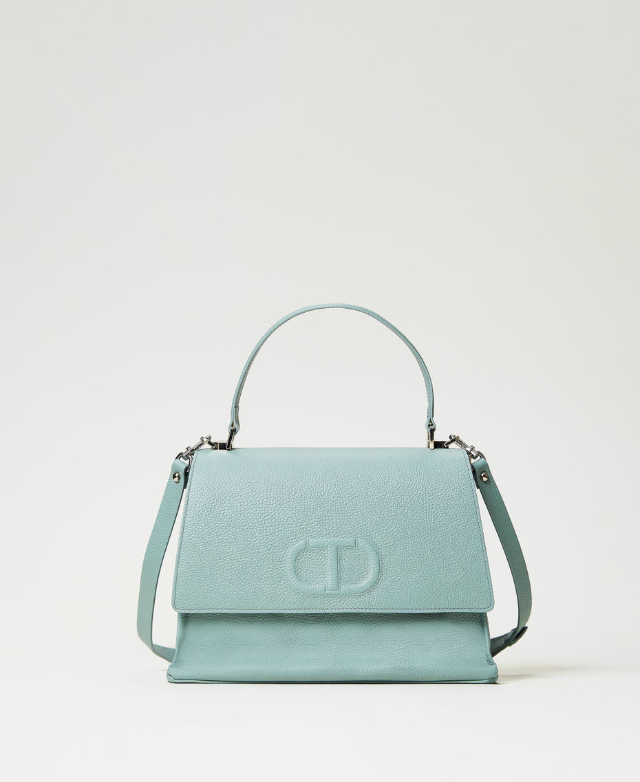 Top-Handle-Bag „Joy“ aus Leder Agaven Grün Frau 231TB7230_00625_01