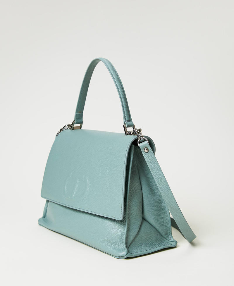 Top-Handle-Bag „Joy“ aus Leder Agaven Grün Frau 231TB7230-02