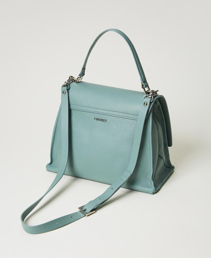 Top-Handle-Bag „Joy“ aus Leder Agaven Grün Frau 231TB7230-03