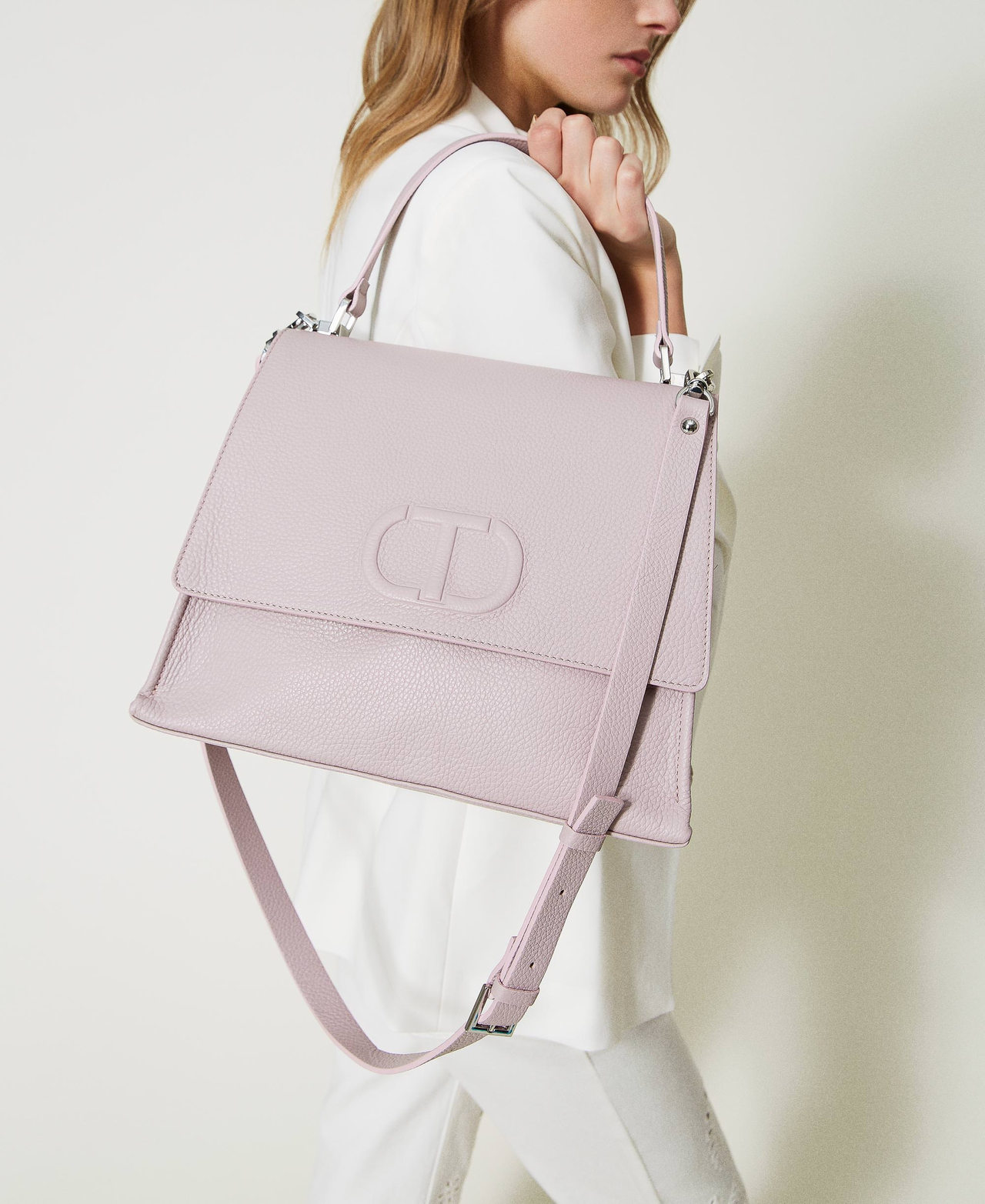 Top-Handle-Bag „Joy“ aus Leder „Cradle Pink“-Rosa Frau 231TB7230_10324_0S