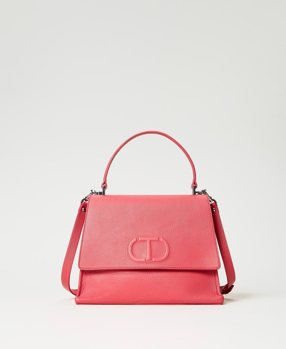 Borsa top handle ‘Joy’ in pelle Rosso "Vamp" Donna 231TB7230_10390_01