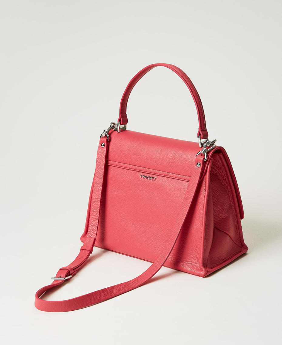 Borsa top handle ‘Joy’ in pelle Rosso "Vamp" Donna 231TB7230_10390_03