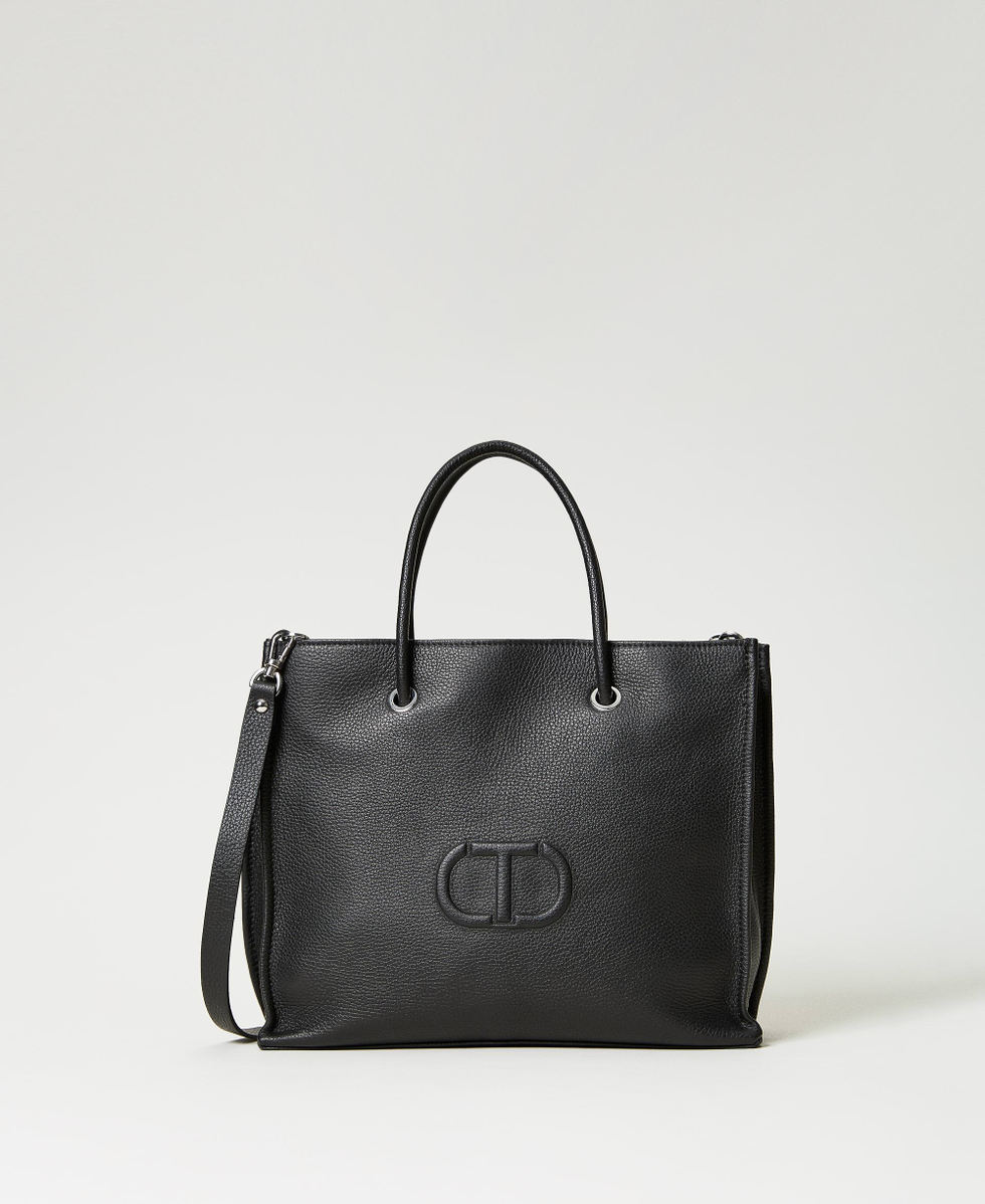 Bolso negro best sale piel mujer