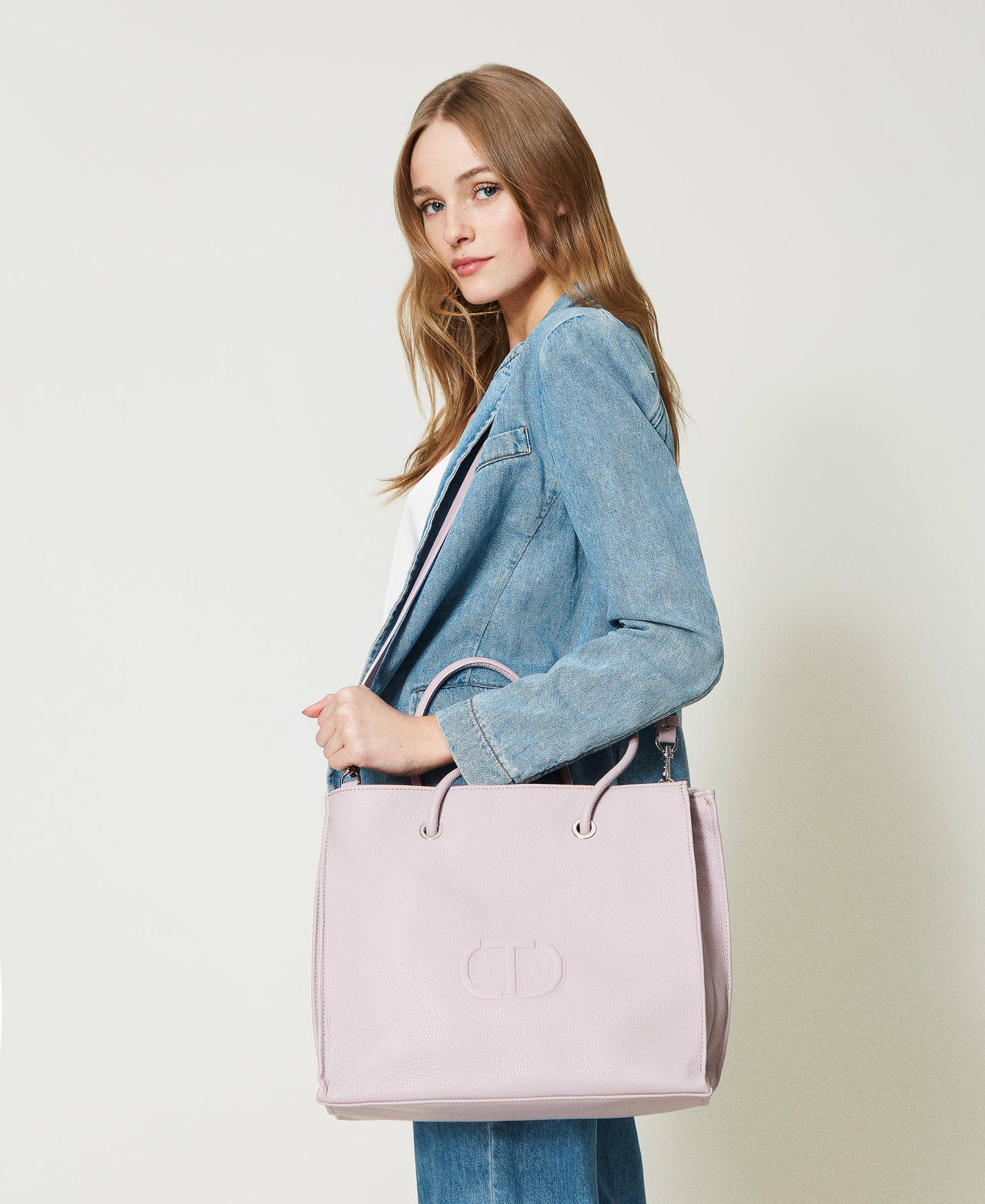 Shopper „Bella“ aus Leder „Cradle Pink“-Rosa Frau 231TB7235_10324_0S