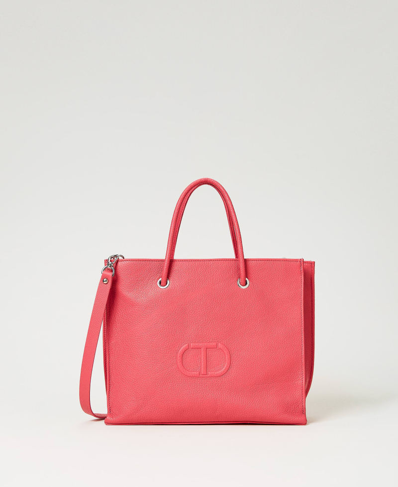 ‘Bella’ leather shopping bag "Cradle Pink" Woman 231TB7235-01