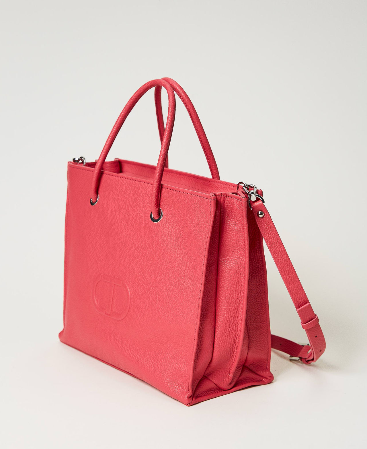 ‘Bella’ leather shopping bag "Cradle Pink" Woman 231TB7235-02
