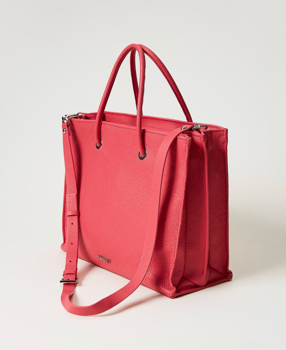 ‘Bella’ leather shopping bag "Cradle Pink" Woman 231TB7235-03