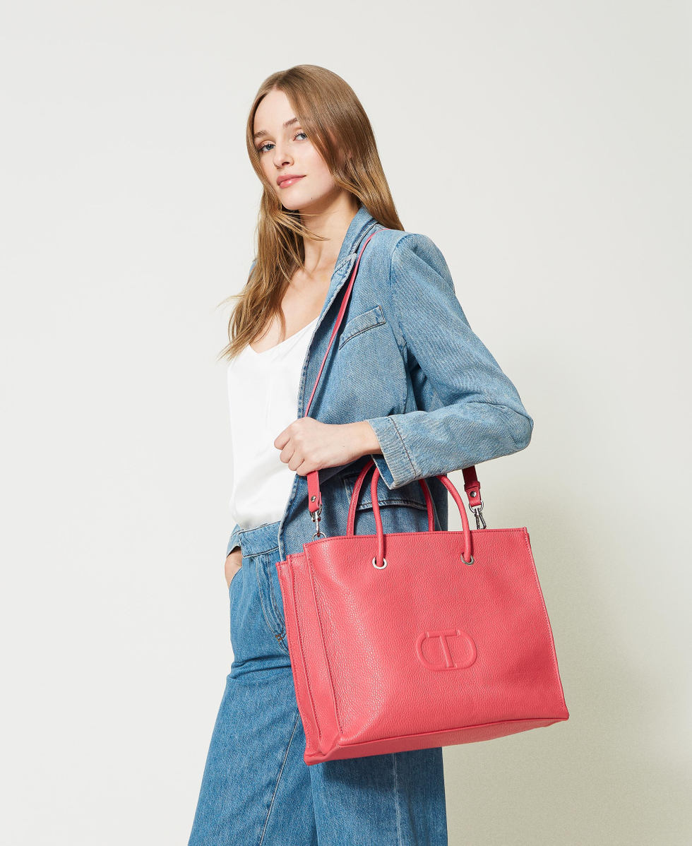 Borsa shopper 'Bella' in pelle Donna, Rosso