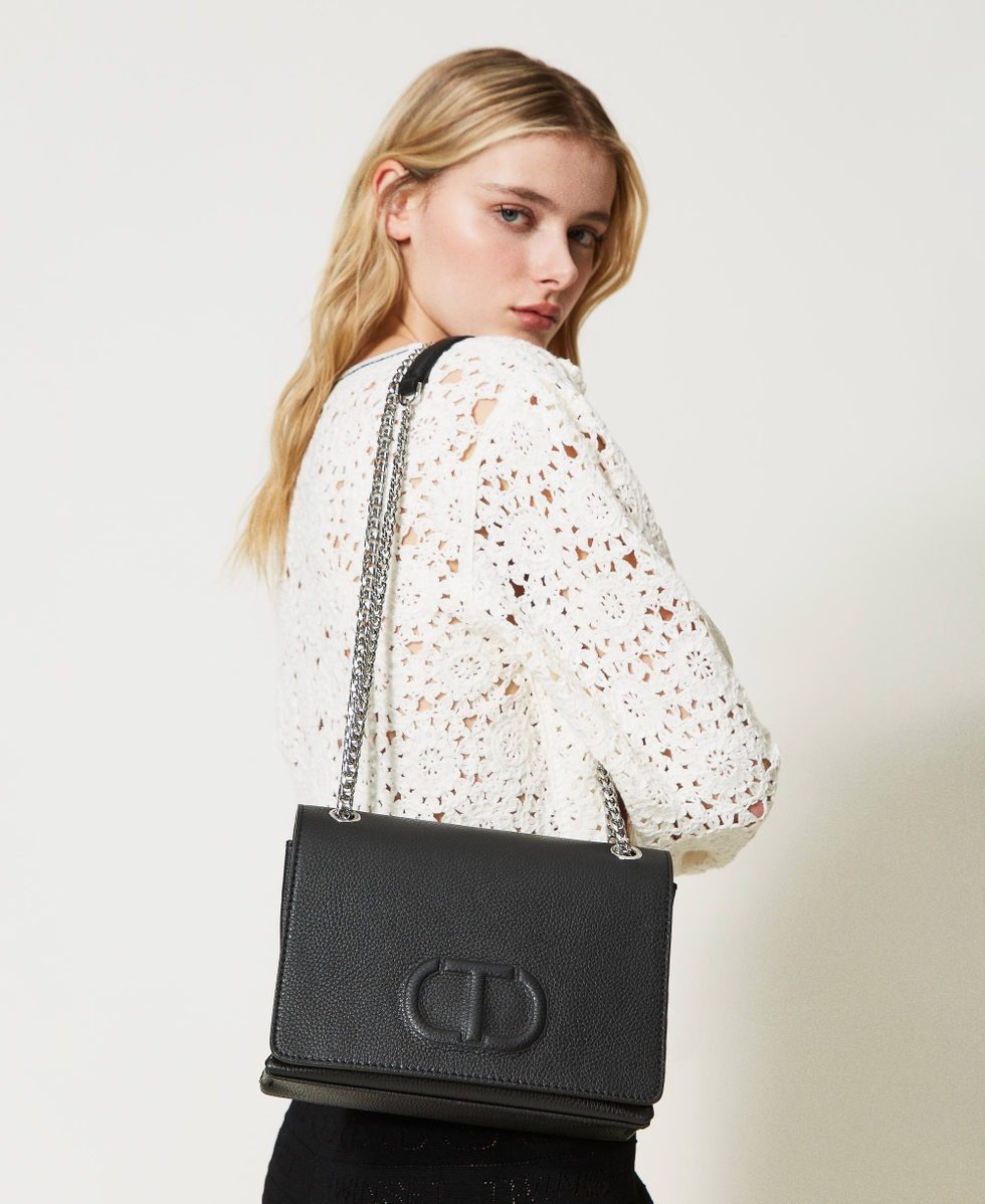 Leather shoulder bag