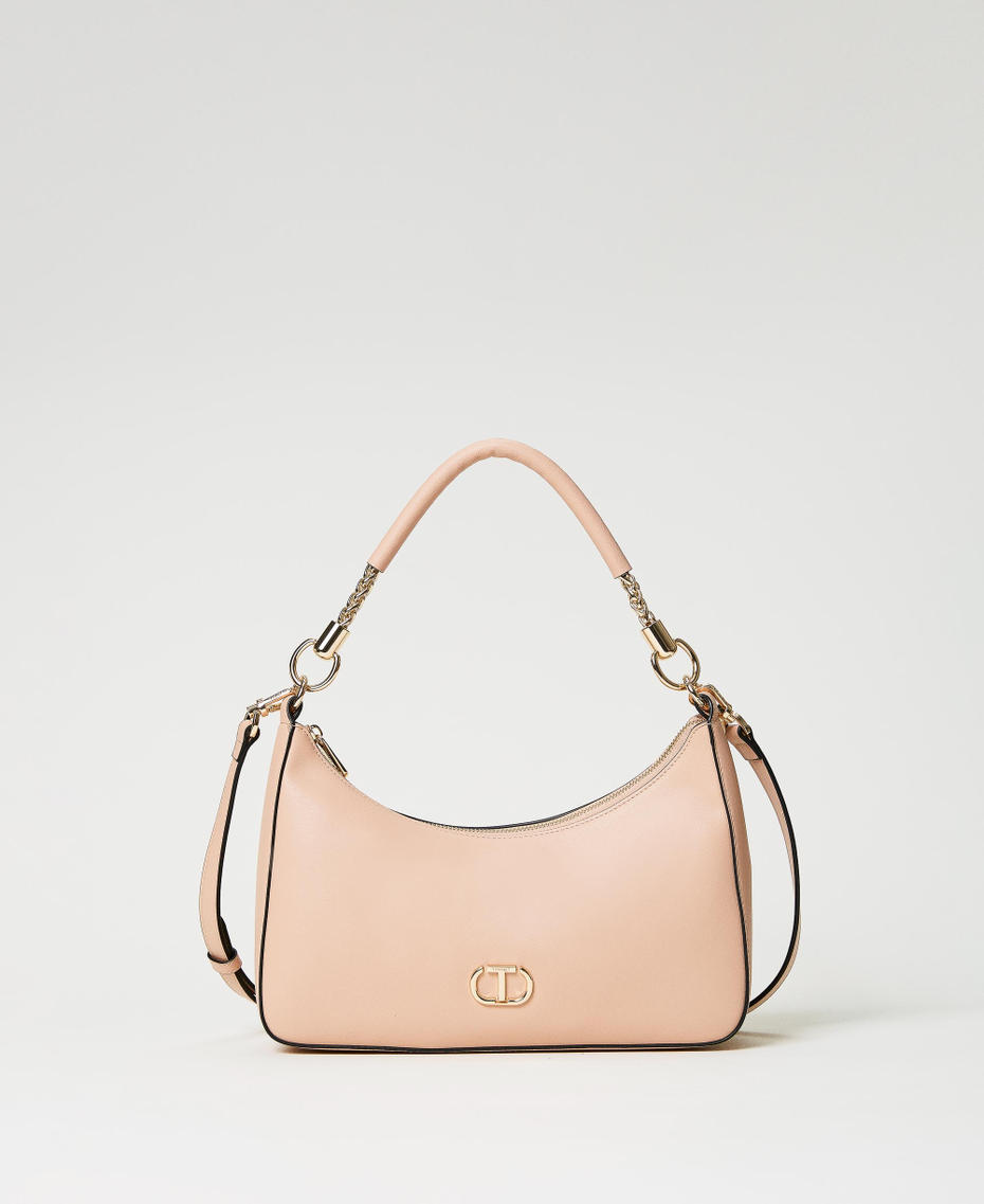Hobo bag with torchon chains "Candy Peach" Pink Woman 231TB7241_00867_01