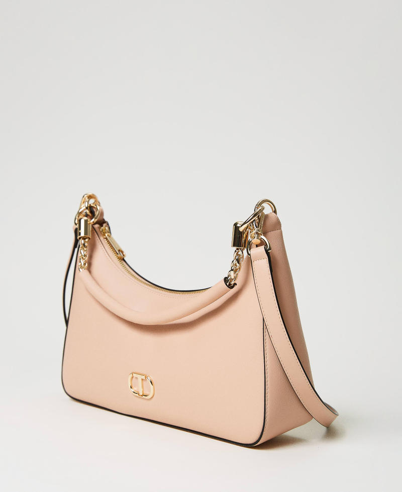 Hobo bag with torchon chains "Candy Peach" Pink Woman 231TB7241_00867_02
