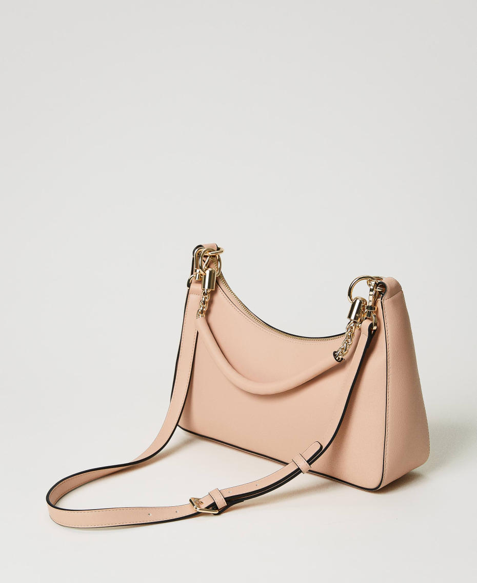 Hobo bag with torchon chains "Candy Peach" Pink Woman 231TB7241_00867_03