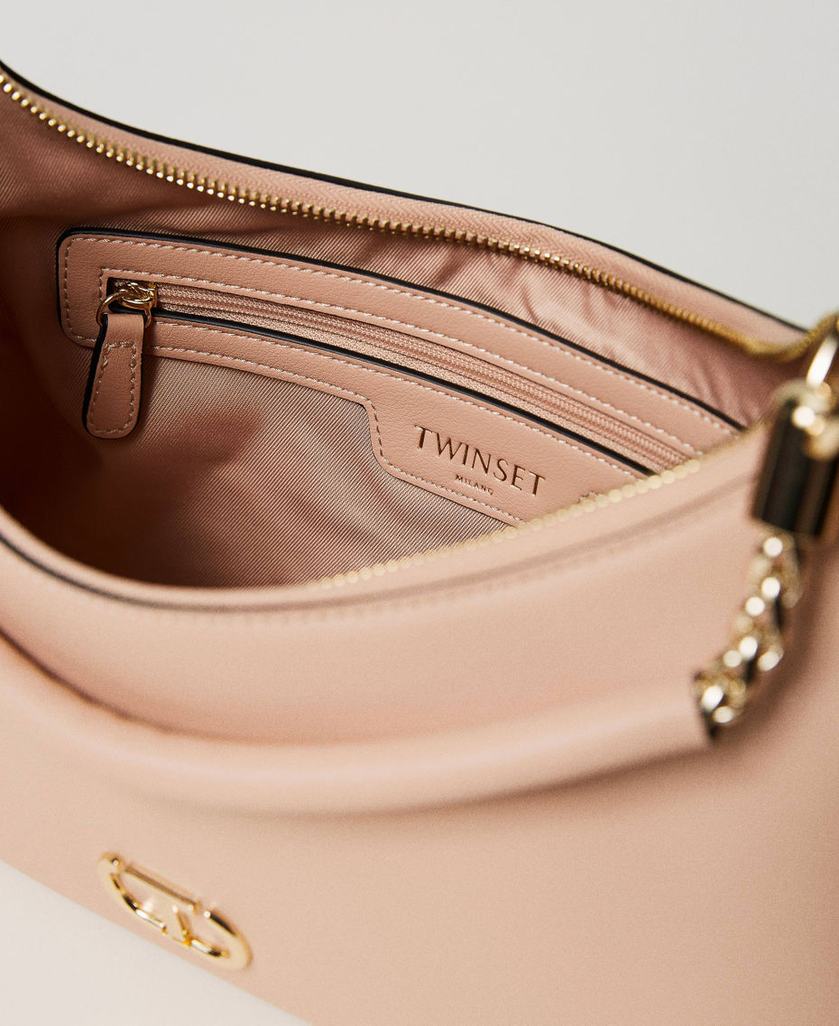 Hobo bag with torchon chains "Candy Peach" Pink Woman 231TB7241_00867_04
