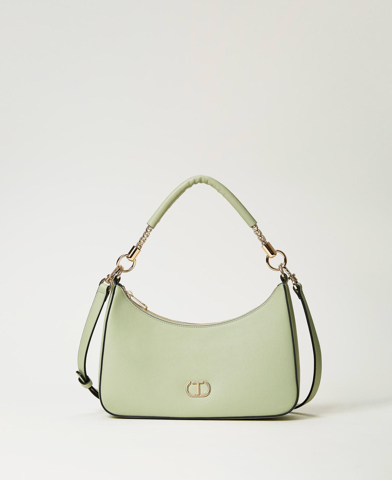 Hobo bag with torchon chains