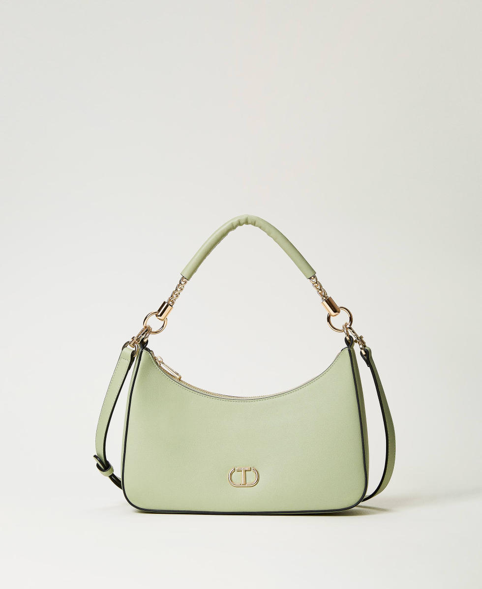 Hobo bag with torchon chains