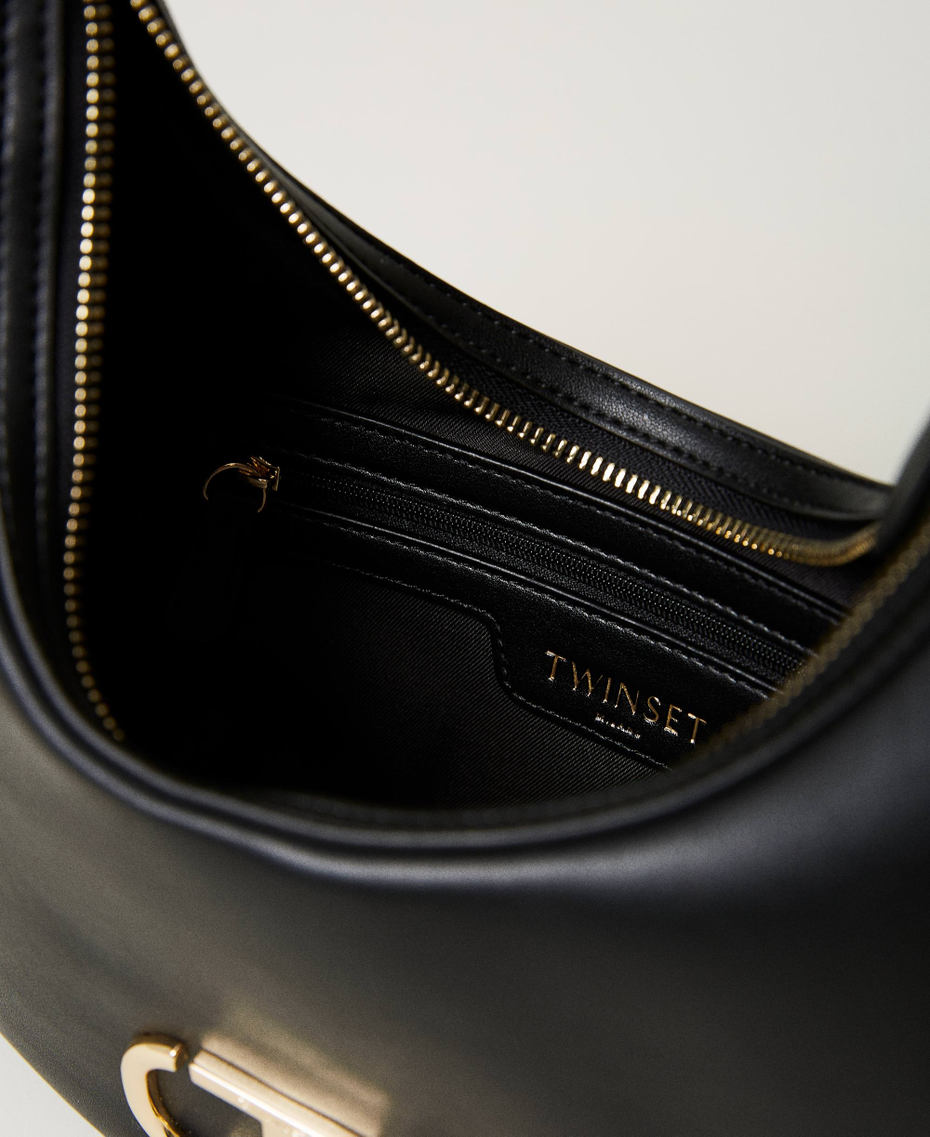 Borsa a tracolla ‘Moon’ con Oval T Nero Donna 231TB7254_00006_04