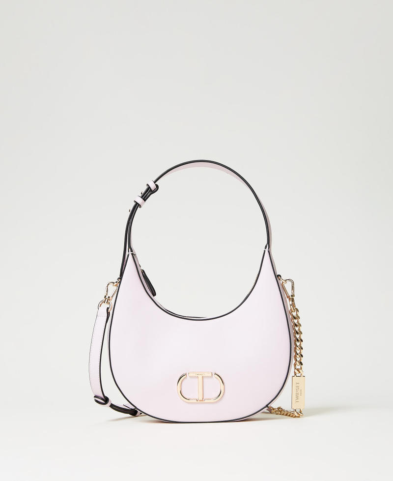 ‘Moon’ shoulder bag with Oval T "Cradle Pink" Woman 231TB7254-01