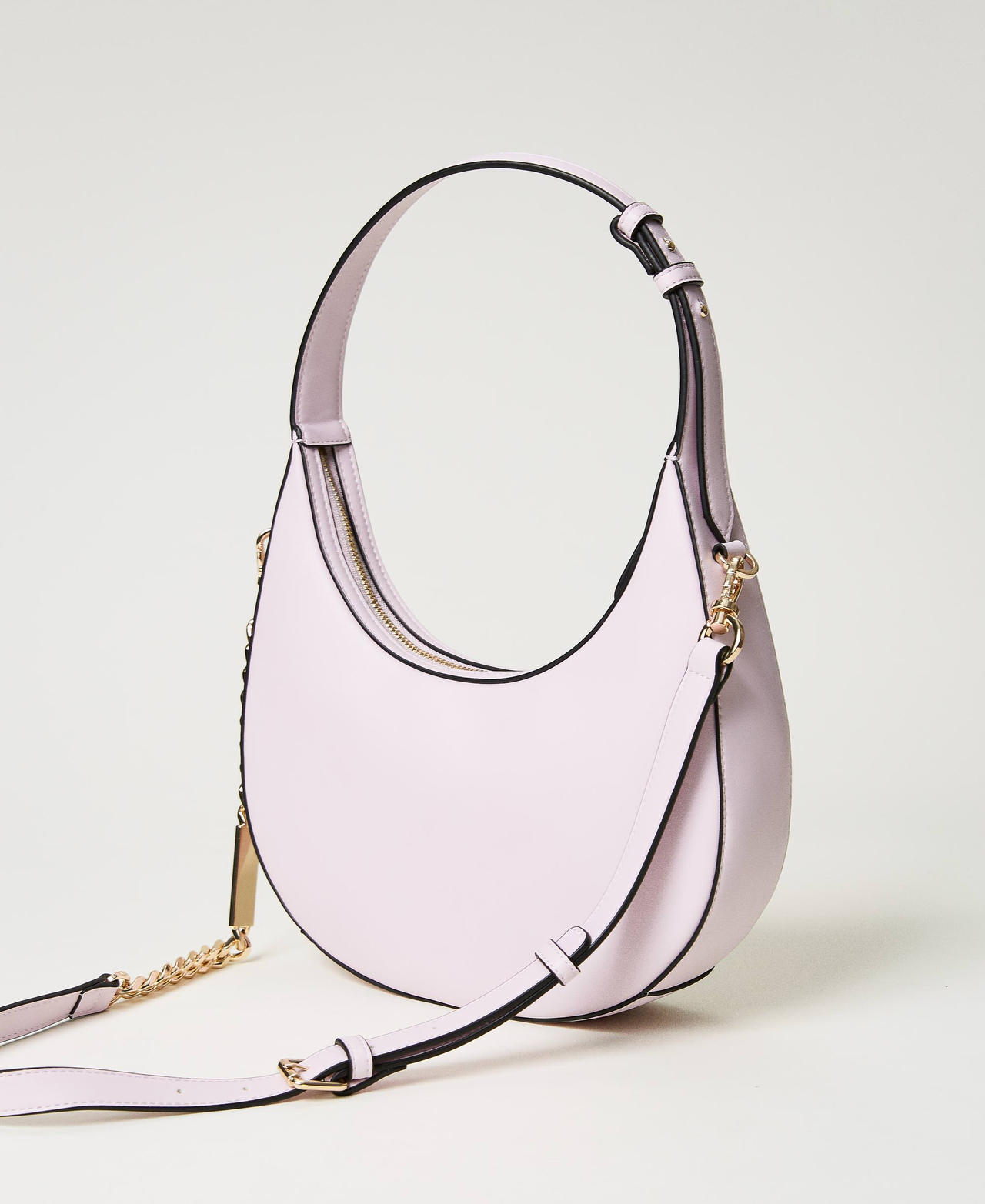 ‘Moon’ shoulder bag with Oval T "Cradle Pink" Woman 231TB7254-03