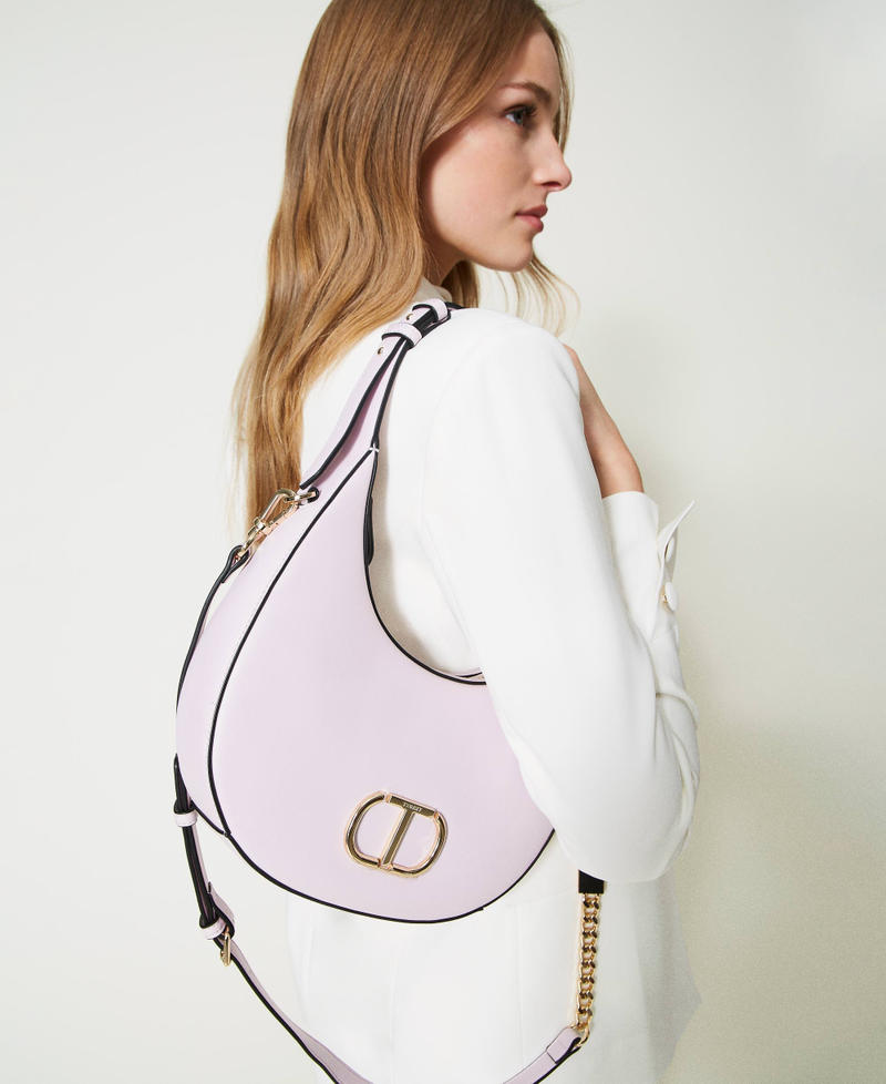 Borsa a tracolla ‘Moon’ con Oval T Rosa "Cradle Pink" Donna 231TB7254_10324_0S