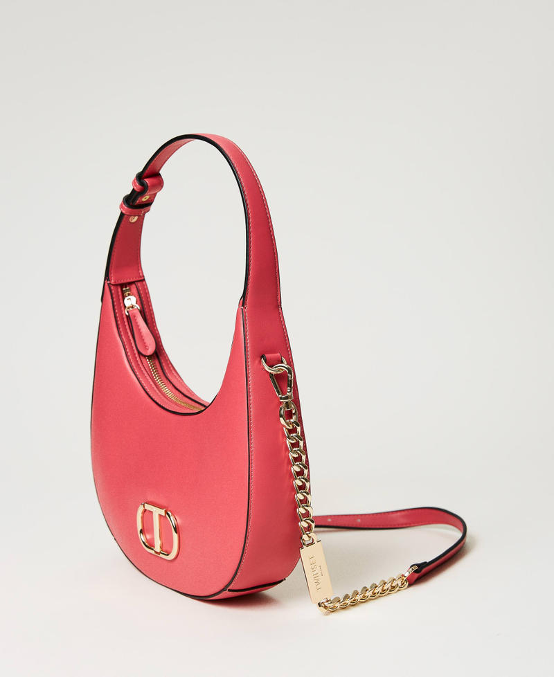‘Moon’ shoulder bag with Oval T "Cradle Pink" Woman 231TB7254-02