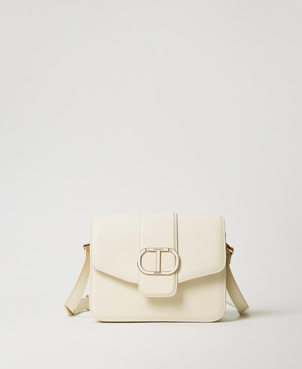 Amie' leather shoulder bag Woman, White