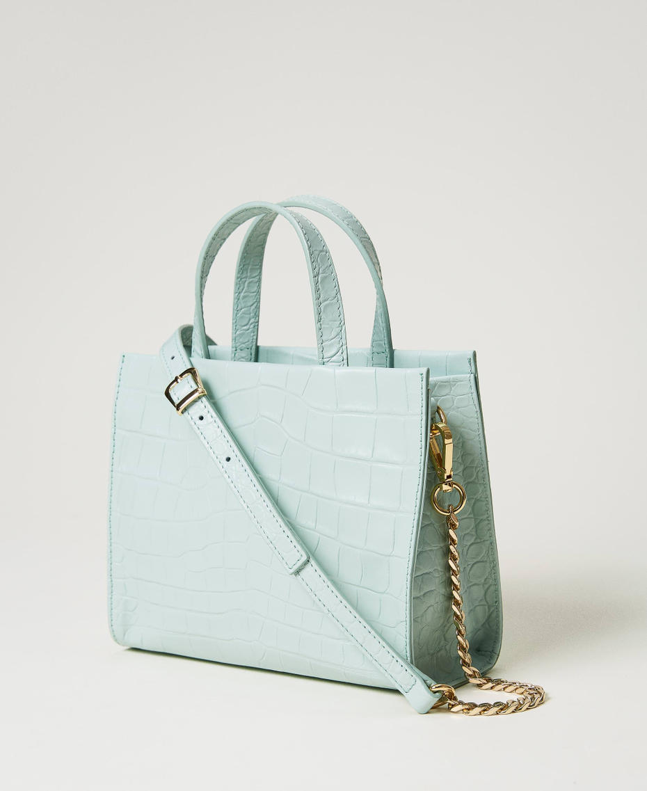 Borsa a tracolla ‘Lou Lou’ in pelle cocco Verde Agave Donna 231TB7340_00625_03