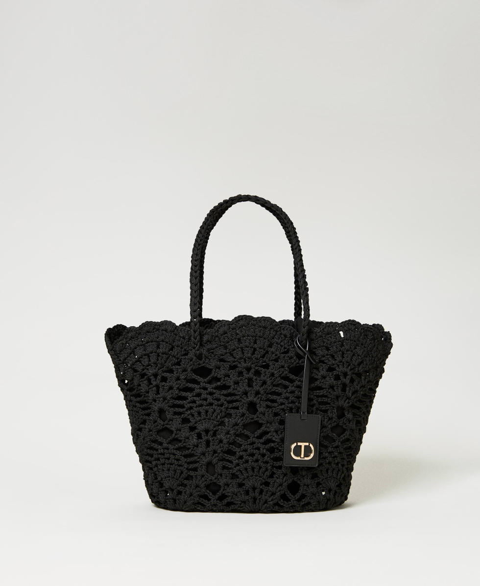 Bolso discount ganchillo negro